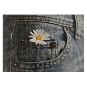 Tabla De Cortar Flowers   Daisy in Jeans Pocket