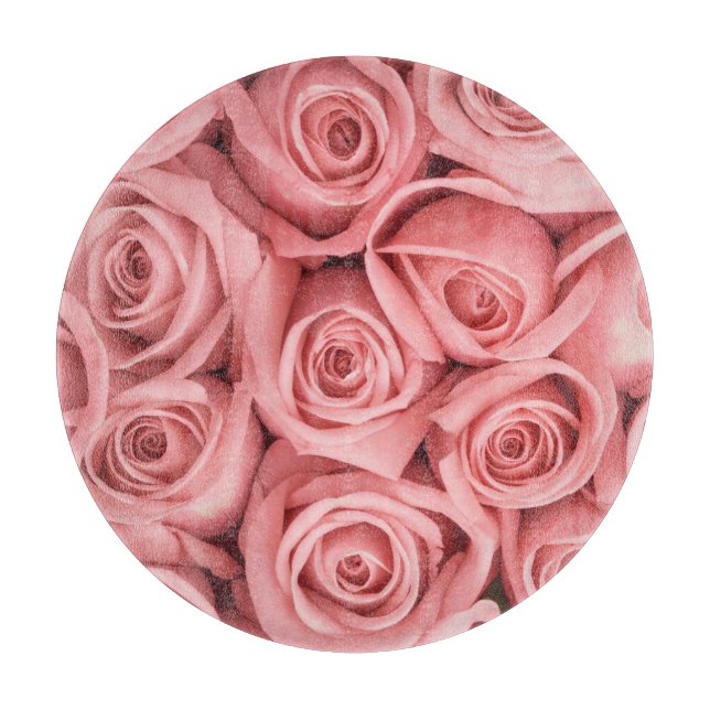 Tabla De Cortar Flowers | Pink Roses (Anverso)