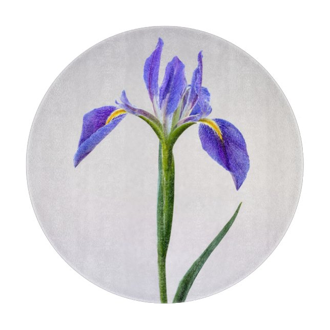 Tabla De Cortar Flowers | Purple Iris Flower (Anverso)