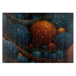 Tabla De Cortar Flujo celeste: Esferas abstractas en movimiento
