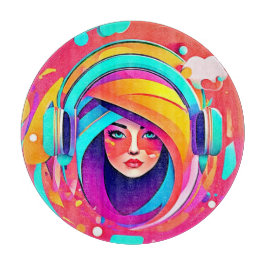 Tabla De Cortar Flujo vibrante de música