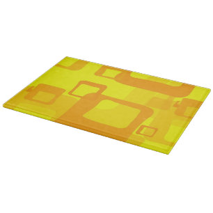 Tabla De Cortar Flujo Vibrante de Sol – Formas de Arte Abstracto M
