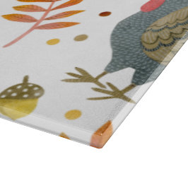 Tabla De Cortar Folk Art Turkeys