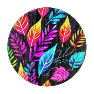 Tabla De Cortar Follaje Tropical: Arte de Hojas