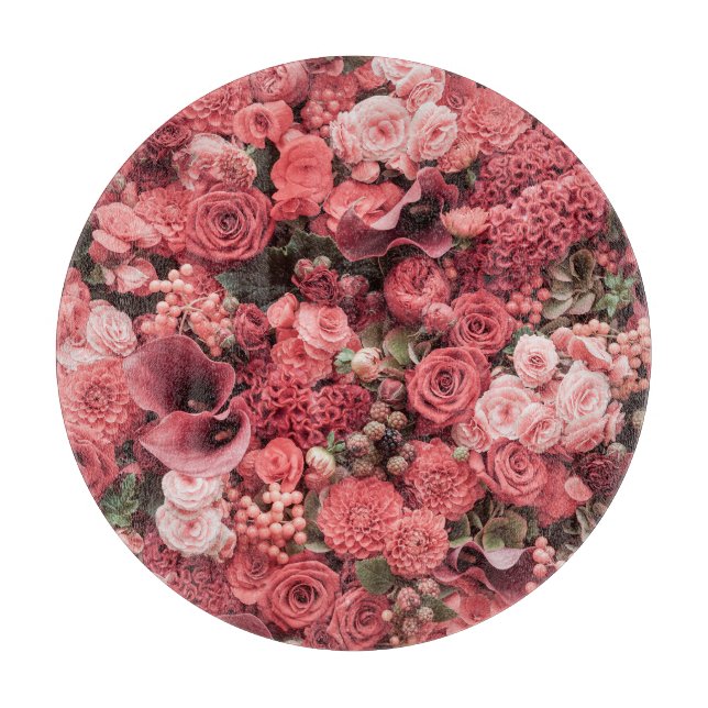 Tabla De Cortar Fondo abstracto floral de primer plano. (Anverso)