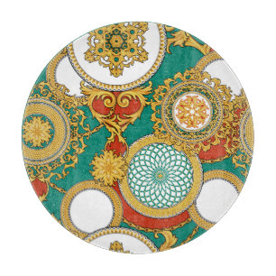 Tabla De Cortar Fondo árabe elegante dorado