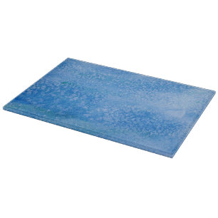 Tabla De Cortar Fondo azul de la acuarela