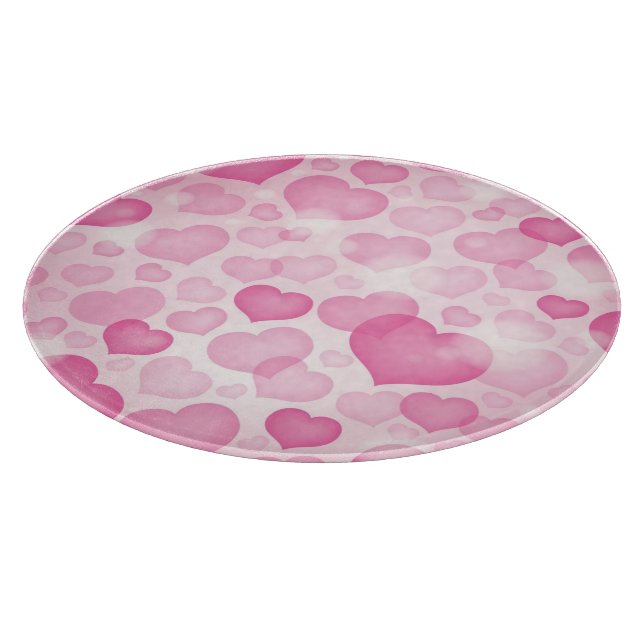 Tabla De Cortar Fondo con los corazones (Borde)