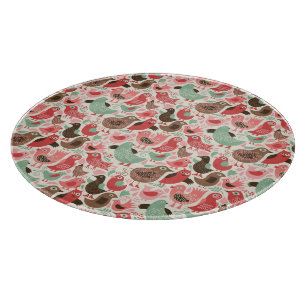 Tabla De Cortar fondo con los pájaros lindos