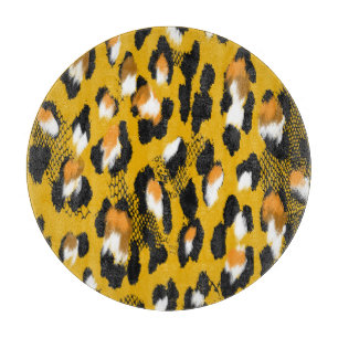 Tabla De Cortar Fondo de impresión animal de textura de leopardo