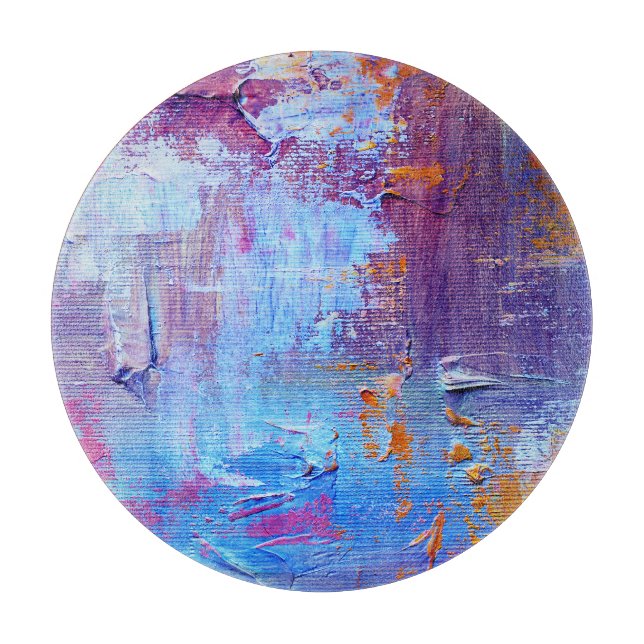 Tabla De Cortar Fondo de textura de lienzo: Aceite abstracto (Anverso)