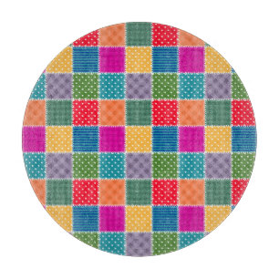 Tabla De Cortar Fondo de trabajo en mosaico: mezcla de patrones di