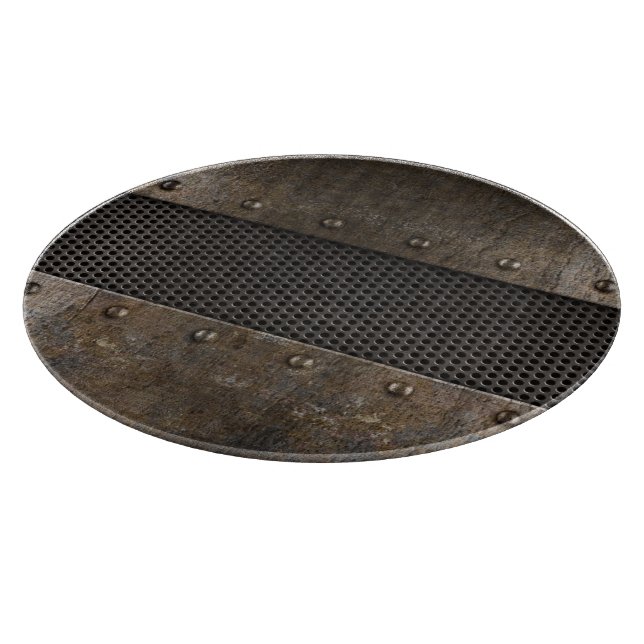 Tabla De Cortar Fondo del metal del Grunge (Borde)