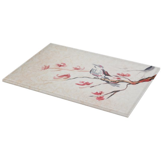 Tabla De Cortar Fondo del pájaro del canto (Borde)