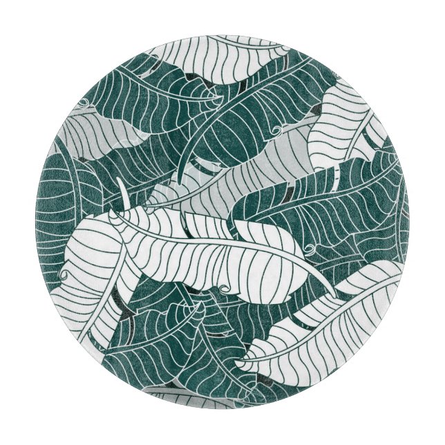 Tabla De Cortar Fondo del patrón de hojas de cosecha (Anverso)