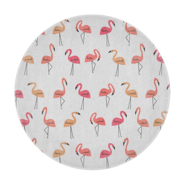 Tabla De Cortar Fondo del patrón Flamingo Diseño tropical (Anverso)