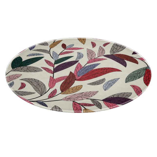 Tabla De Cortar Fondo floral (Borde)