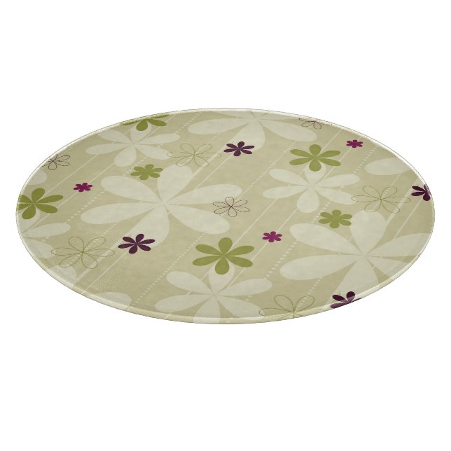 Tabla De Cortar Fondo floral retro (Borde)