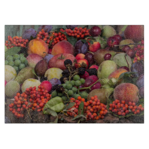 Tabla De Cortar Fondo Gráfico de Frutas