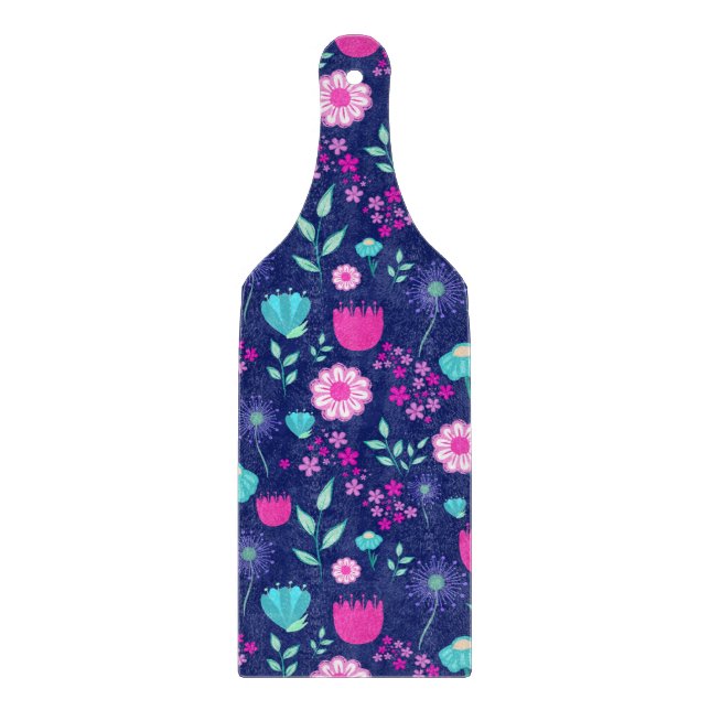 Tabla De Cortar Fondo lindo con patrón floral (Anverso)