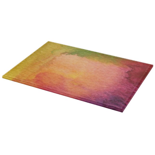 Tabla De Cortar Fondo pintado acuarela abstracta (Borde)