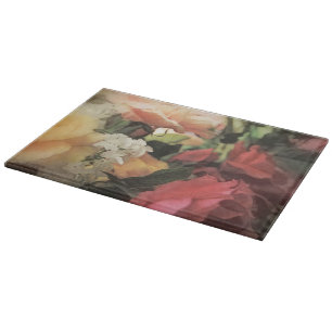 Tabla De Cortar fondo vibrante del vintage floral del arte con