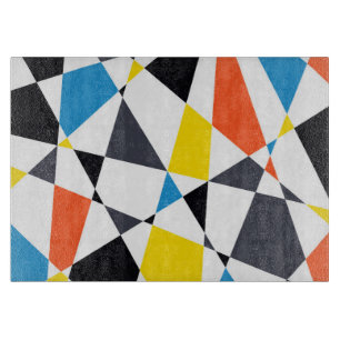 Tabla De Cortar Formas geométricas coloridas, frescas, modernas y