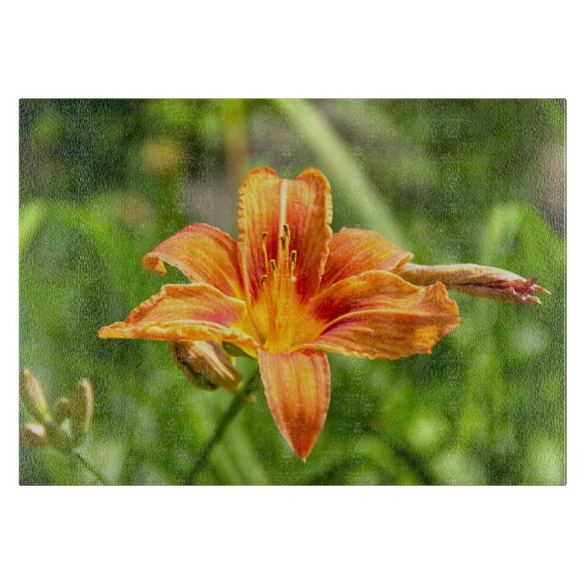 Tabla De Cortar Foto de una flor de Lily grande (Anverso)