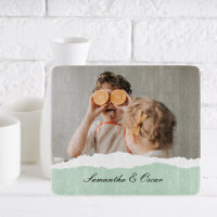 Foto familiar moderna y regalo personalizado de fá