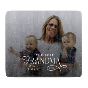 Tabla De Cortar Foto Personalizada de la Mejor Abuela del Mundo