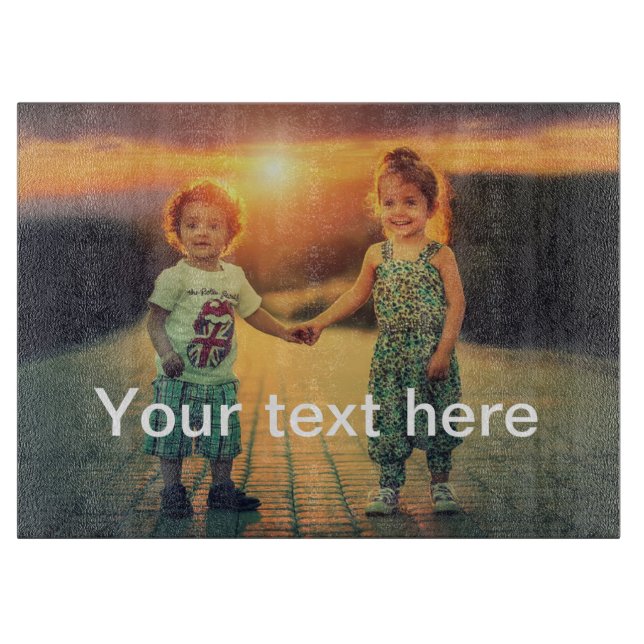 Tabla De Cortar Foto y texto de encargo (Anverso)