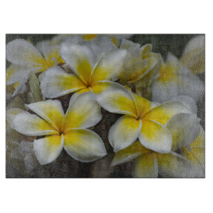 Tabla De Cortar Fotografía de Plumeria, Flor Amarilla