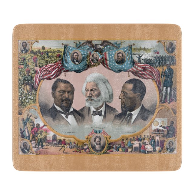 Tabla De Cortar Fr3d3rick Bailey Douglass con negro abolicionista (Anverso)