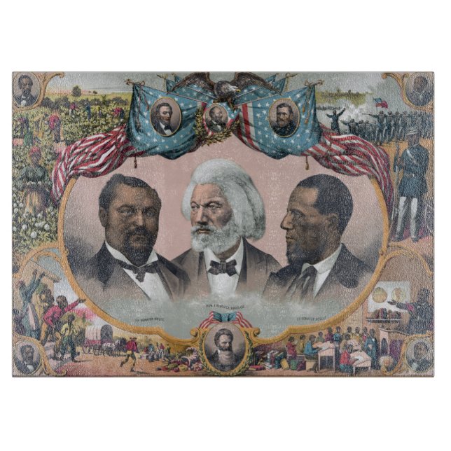 Tabla De Cortar Fr3d3rick Bailey Douglass con negro abolicionista (Anverso)