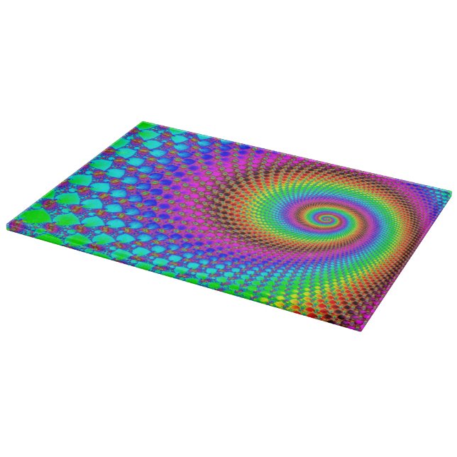 Tabla De Cortar Fractal espiral abstracta (Borde)