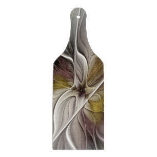 Tabla De Cortar Fractal Floral, Flor Fantasía con Colores de la Ti