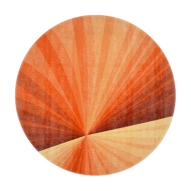 Tabla De Cortar Fractal gráfico de vainilla roja, Naranja abstract (Anverso)