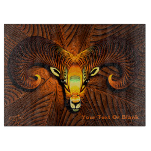 Tabla De Cortar Fractal Ram's Head