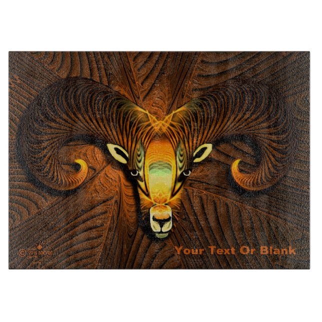 Tabla De Cortar Fractal Ram's Head (Anverso)