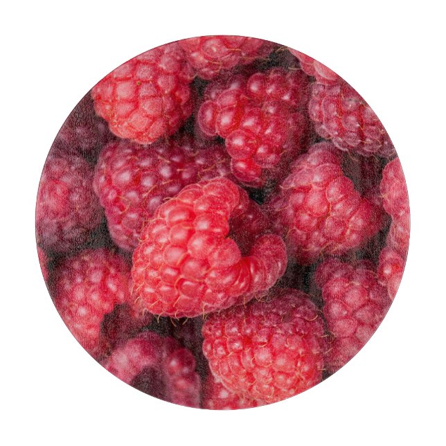 Tabla De Cortar Frambuesas rojas frescas (Anverso)