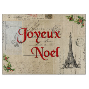Tabla de cortar francesa del navidad de las