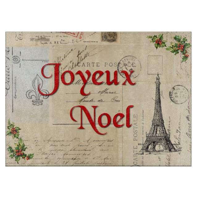 Tabla de cortar francesa del navidad de las (Anverso)