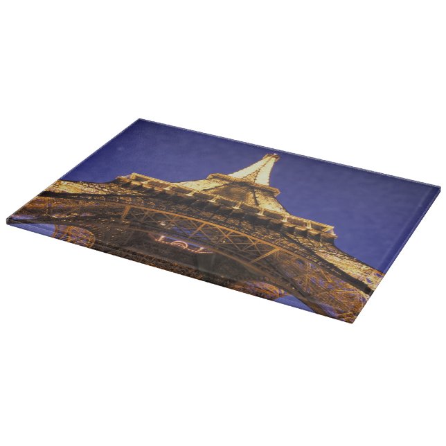 Tabla De Cortar FRANCIA, Torre Eiffel de París, vista nocturna (Borde)