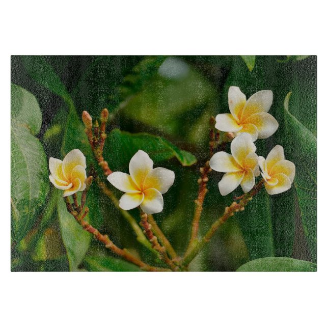 Tabla De Cortar Frangipani amarillo (Anverso)
