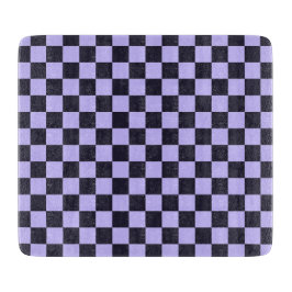 Tabla De Cortar French lilac checkerboard pattern