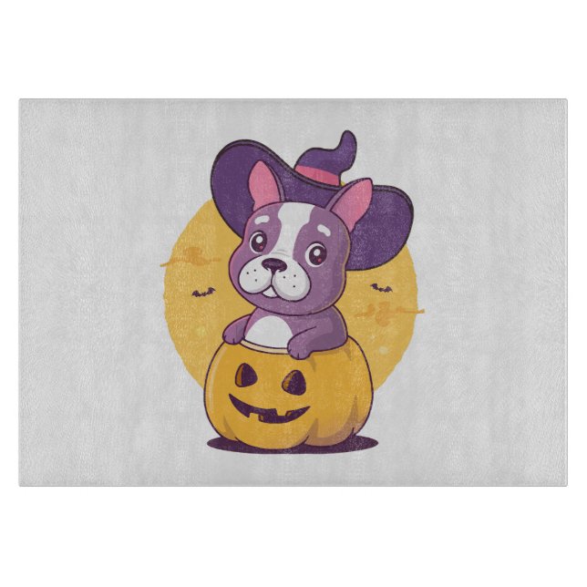 Tabla De Cortar Frenchie Halloween (Anverso)