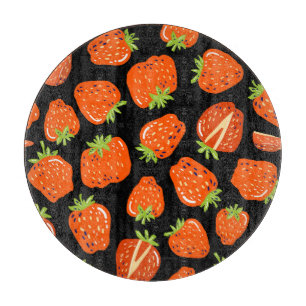 Tabla De Cortar Fresas negras: Textura vintage sin foco