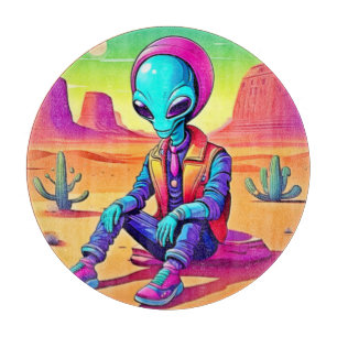 Tabla De Cortar Fresco Alien Desierto Cool