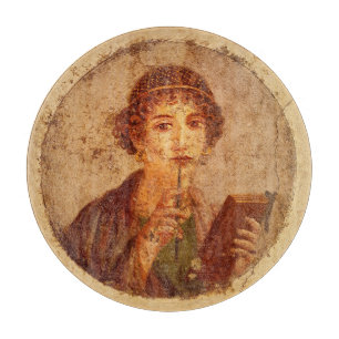 Tabla De Cortar Fresco de Safo en Pompeya