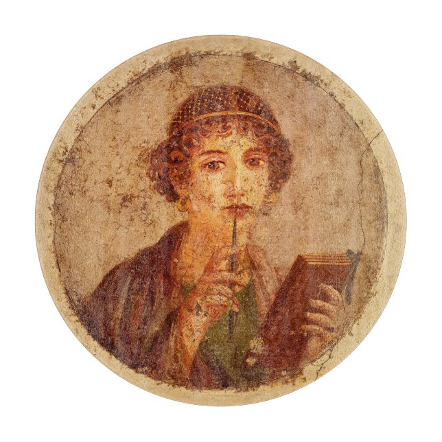 Tabla De Cortar Fresco de Sappho en Pompeya (Anverso)